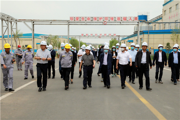 陕西沙巴(中国)体育有限公司官网集团复工复产促增长项目观摩会议与会人员走进大秦国源三秦沙巴(中国)体育有限公司官网秦国园区在榆项目